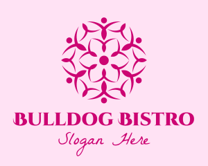 Pink Flower Spa logo design