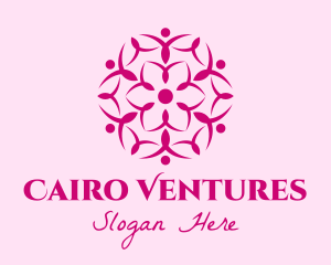 Pink Flower Spa logo design