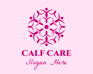 Pink Flower Spa logo design