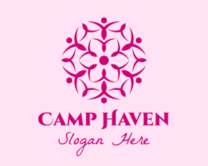 Pink Flower Spa logo design