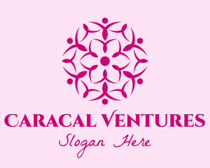 Pink Flower Spa logo design