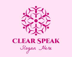 Pink Flower Spa logo design