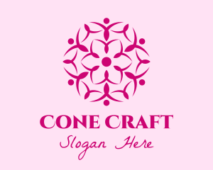 Pink Flower Spa logo design