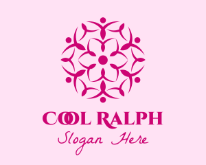 Pink Flower Spa logo design