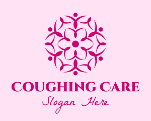 Pink Flower Spa logo design