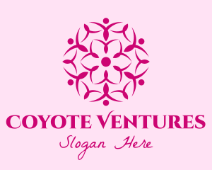 Pink Flower Spa logo design