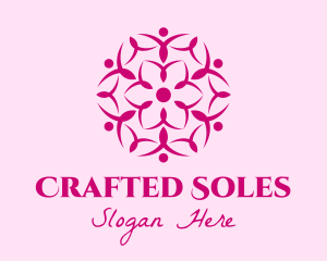 Pink Flower Spa logo design