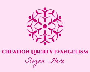 Pink Flower Spa logo design