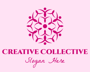 Pink Flower Spa logo design