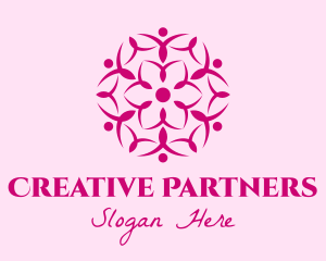 Pink Flower Spa logo design