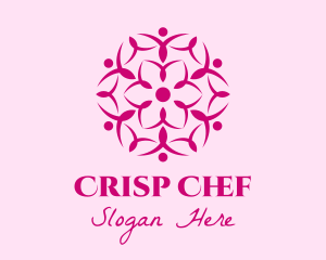 Pink Flower Spa logo design