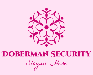 Pink Flower Spa logo design