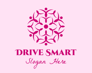 Pink Flower Spa logo design