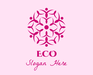Pink Flower Spa logo design