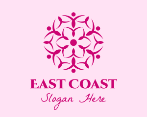 Pink Flower Spa logo design