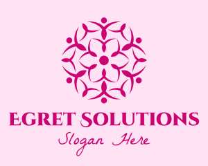 Pink Flower Spa logo design