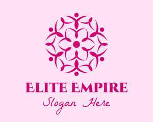 Pink Flower Spa logo design