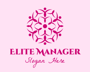 Pink Flower Spa logo design