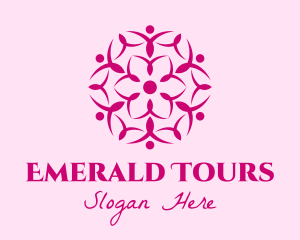 Pink Flower Spa logo design