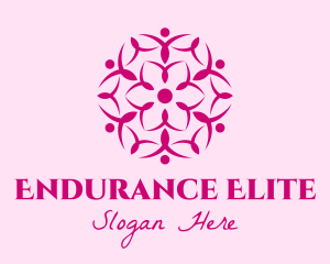 Pink Flower Spa logo design