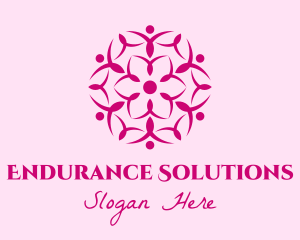 Pink Flower Spa logo design