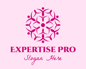 Pink Flower Spa logo design