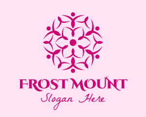 Pink Flower Spa logo design