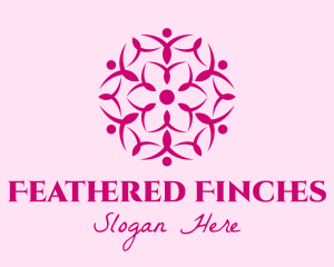 Pink Flower Spa logo design