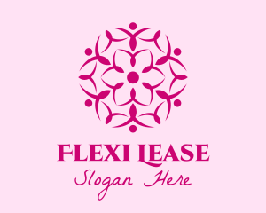 Pink Flower Spa logo design