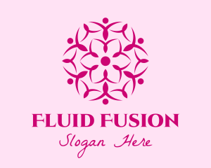 Pink Flower Spa logo design