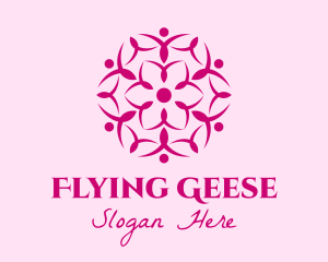 Pink Flower Spa logo design