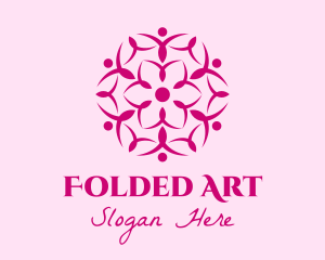 Pink Flower Spa logo design