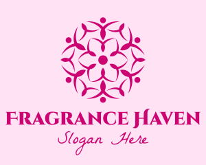 Pink Flower Spa logo design