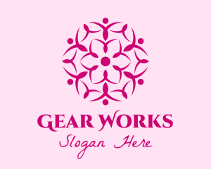 Pink Flower Spa logo design