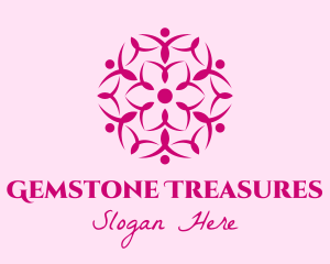 Pink Flower Spa logo design