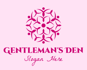 Pink Flower Spa logo design