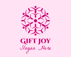 Pink Flower Spa logo design