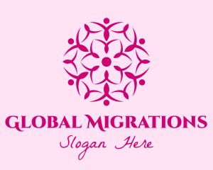 Pink Flower Spa logo design