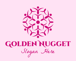 Pink Flower Spa logo design