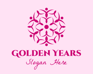 Pink Flower Spa logo design