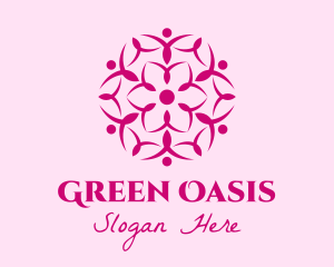 Pink Flower Spa logo design