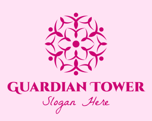 Pink Flower Spa logo design