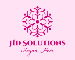 Pink Flower Spa logo design