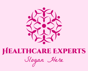 Pink Flower Spa logo design