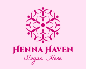 Pink Flower Spa logo design