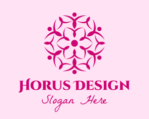 Pink Flower Spa logo design