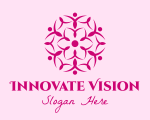 Pink Flower Spa logo design