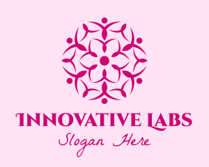 Pink Flower Spa logo design