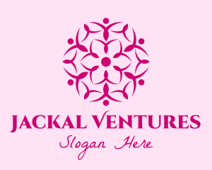 Pink Flower Spa logo design