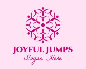 Pink Flower Spa logo design